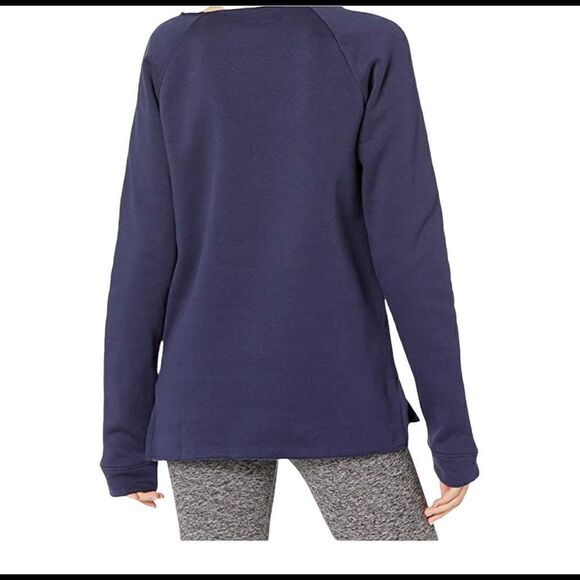Under Armour Hustle Fleece Crew Sweatshirt Women’s Sz S Navy NWT - Picture 3 of 6
